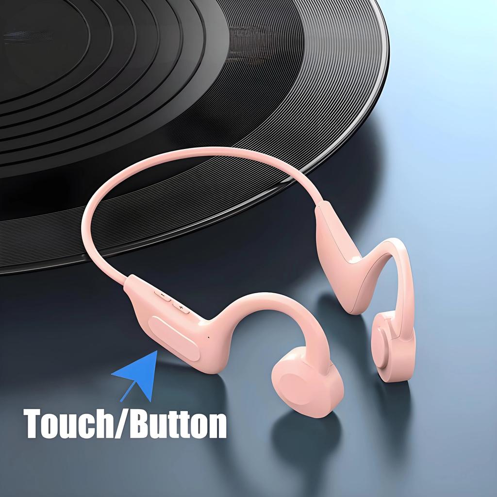 Bone Conduction Bluetooth Headphones 128G Card Air conduction Painless IPX8 Waterproof Ear-hanging Sports Earphones With Mic