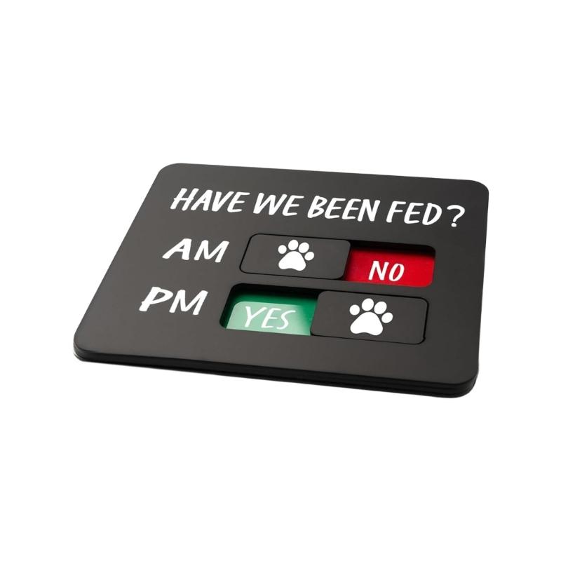 Multifunctional Feeding Reminder Board For Pet Including Medication And Water Times Waterproof Acrylic Materials
