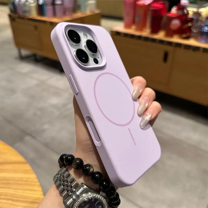 Applicable To Apple 17 Liquid Silicone AI Integrated Camera Button Phone Case IPhone 16 Thin Circle Magnetic Protection Case
