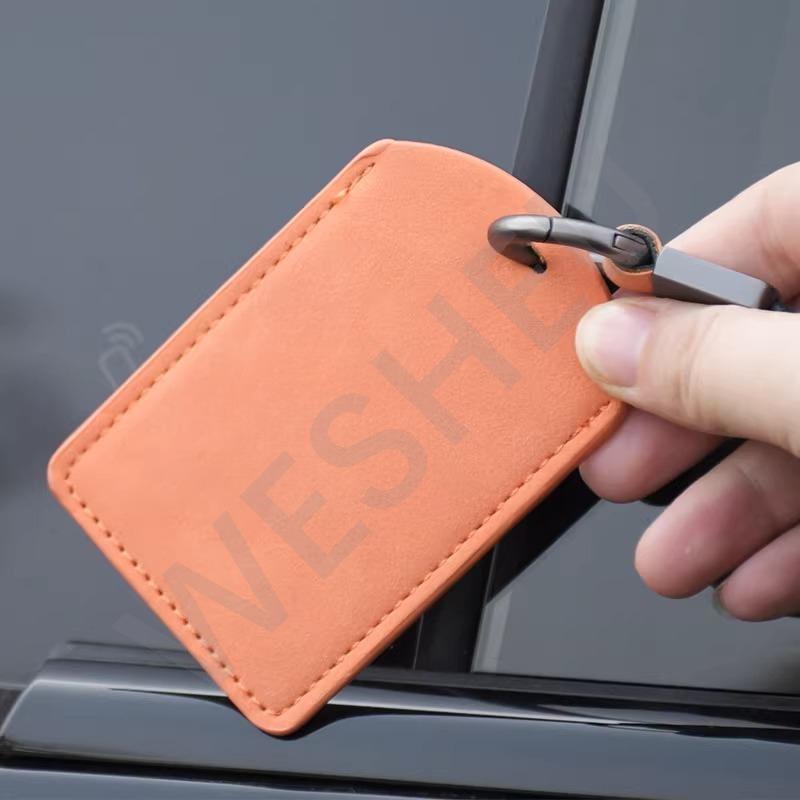 Pour Mg Im6 Zhiji Ls7 Ls6 Clé Intelligente de Voiture Housse de Clé Housse Protectrice à Induction Sac en Cuir Boucle Pour Im Accessoires Intérieurs brown