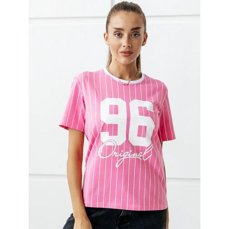 Summer Ladies T-Shirt Sports Style Short-Sleeved Y2k 2000s Fashion Casual Oversized Ladies Clothing