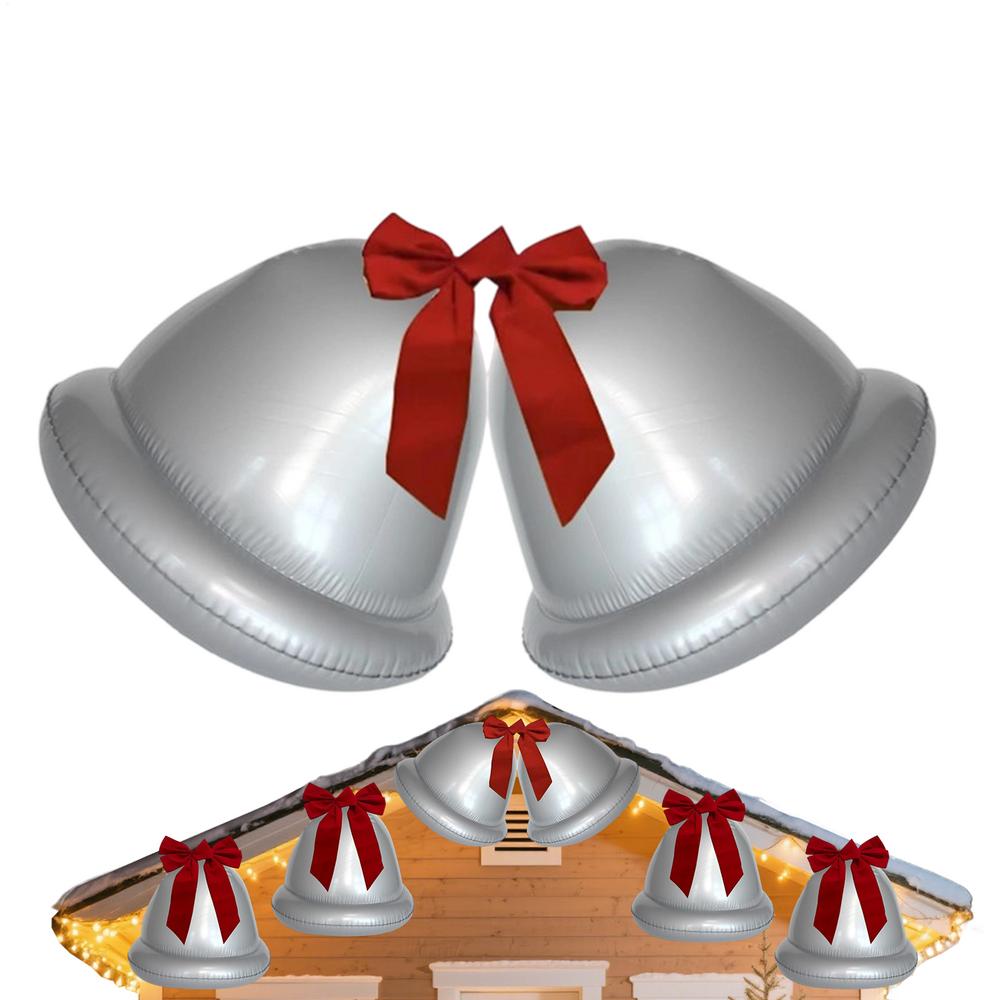 Giant Inflatable Christmas Balls Giant Inflatable Christmas Ball Outdoor Decoration 2 Pieces Festive Holiday Decor for Porch Other серебряный