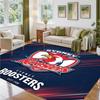 Sydney Roosters Design Crystal Velvet Rug Soft Decorative Mat for Bedroom Entrance