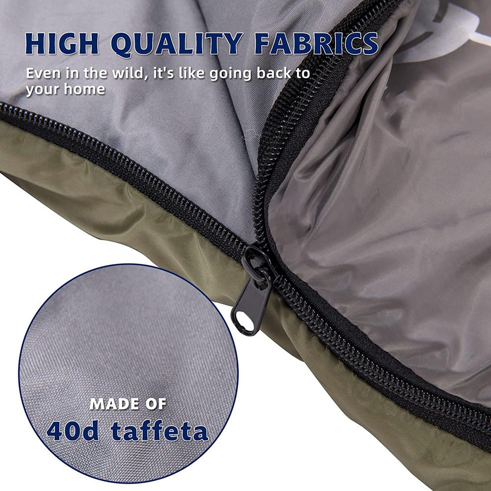 Three Seasons Polyester Envelope Sleeping Bag for Unisex Adults-Warm Weather Camping Hiking & Travel
