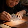 F26C Leather Cutting Tool Corner Cutter Drawing Template Portable Stainless Steel Ruler with Easy to Read Scale