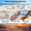 Bohemia Gold Color Metal Starfish Conch Charm Bracelet For Women Exquisite Imitation Pearl Chain Bracelet Summer Beach Jewelry
