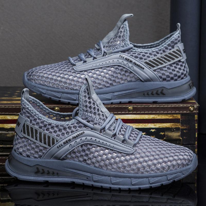 Large size men's shoes 2025 summer mesh sports shoes breathable mesh sports and leisure shoes low-top versatile trendy shoes