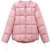 Cotton-padded Women's Short Winter New Down Cotton Clothes Women's Puffs Tofu Blocks Round Neck Loose Bread Clothes Jacket Women