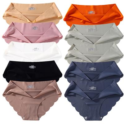Seamless Silk Panties Women Underwear Sexy Female Underpants Briefs Woman Lingerie Underwear Ice Silk 10 Pcs/Set