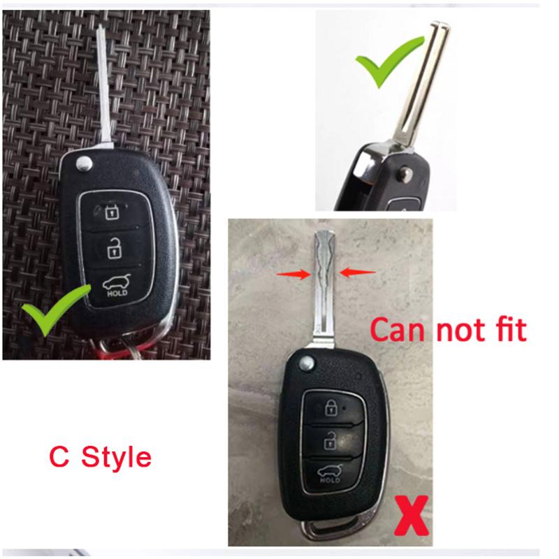 Zinc Alloy+Leather Car Key Case Cover Shell For Hyundai Elantra Tucson I40 I20 I10 Ix35 Ix45 Creta Santa Fe H-1 Auto Accessories
