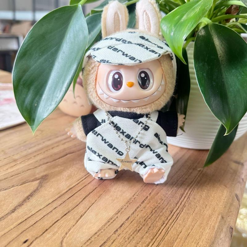 Clothes Only] For 17cm Labubu I II Idol Dolls DIY Accessories Gifts Korea Kpop Exo Idol Dolls Overalls Clothing Cute Mini Plush Doll'S Clothes