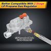Mangueira Pigtail de Propano para RV de 1,5 Pés, Pacote com 2 Mangueiras de Propano de Aço Inoxidável 304, Conector Regulador para Churrasqueira a Gás, Linhas de Propano Trançadas Macho Flare de 1/4"