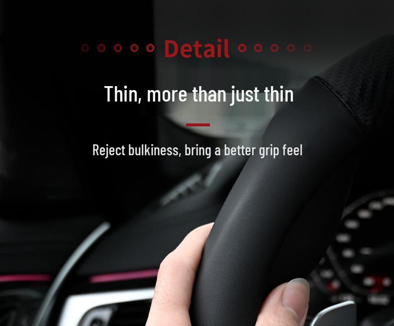 Carbon Fiber Genuine Leather Steering Wheel Cover for Haval Models H1-H9 & M6