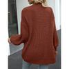 Women's New Autumn/Winter Bell-Sleeve Sweater Women's Outerwear Chunky Knit Pocket Cardigan