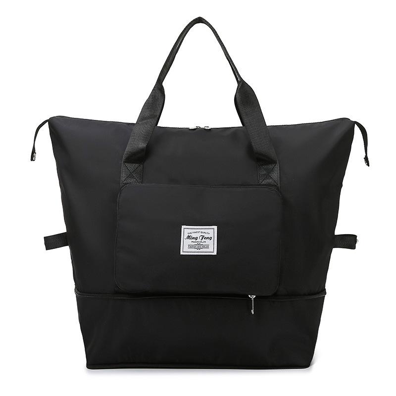 Foldable Large-Capacity Travel Bag with Dry/Wet Compartment for Gym, Swimming, Yoga, Student Trips, and Business Travel