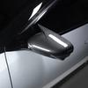 For Kia EV4 2026 2026 2pcs Bright Black Bull Horn Car Rear View Mirror Cover Trim  Exterior Accessories