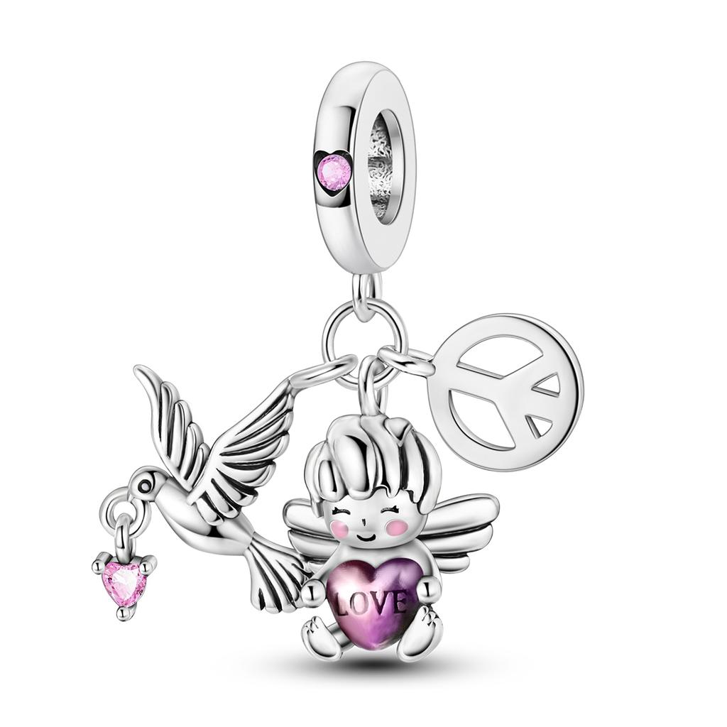 Copper Mother'S Day Love Butterfly Fiery Dragon Charms Fit Original Beads Bracelet Diy Jewelry Making