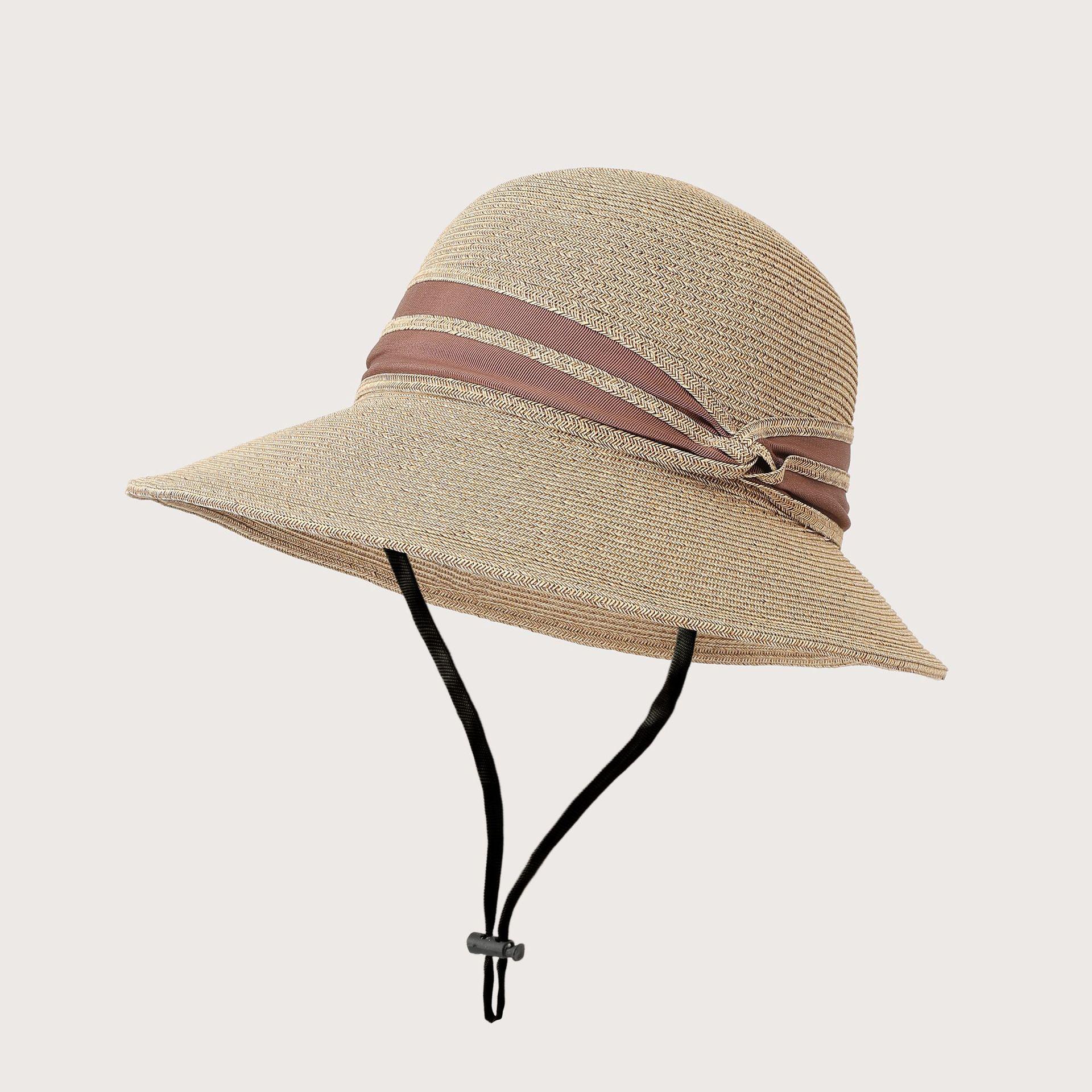 

Летняя шляпа женская качественная панама летняя солнцезащитная защита от солнца УФ-защита шляпа из рафии One Size