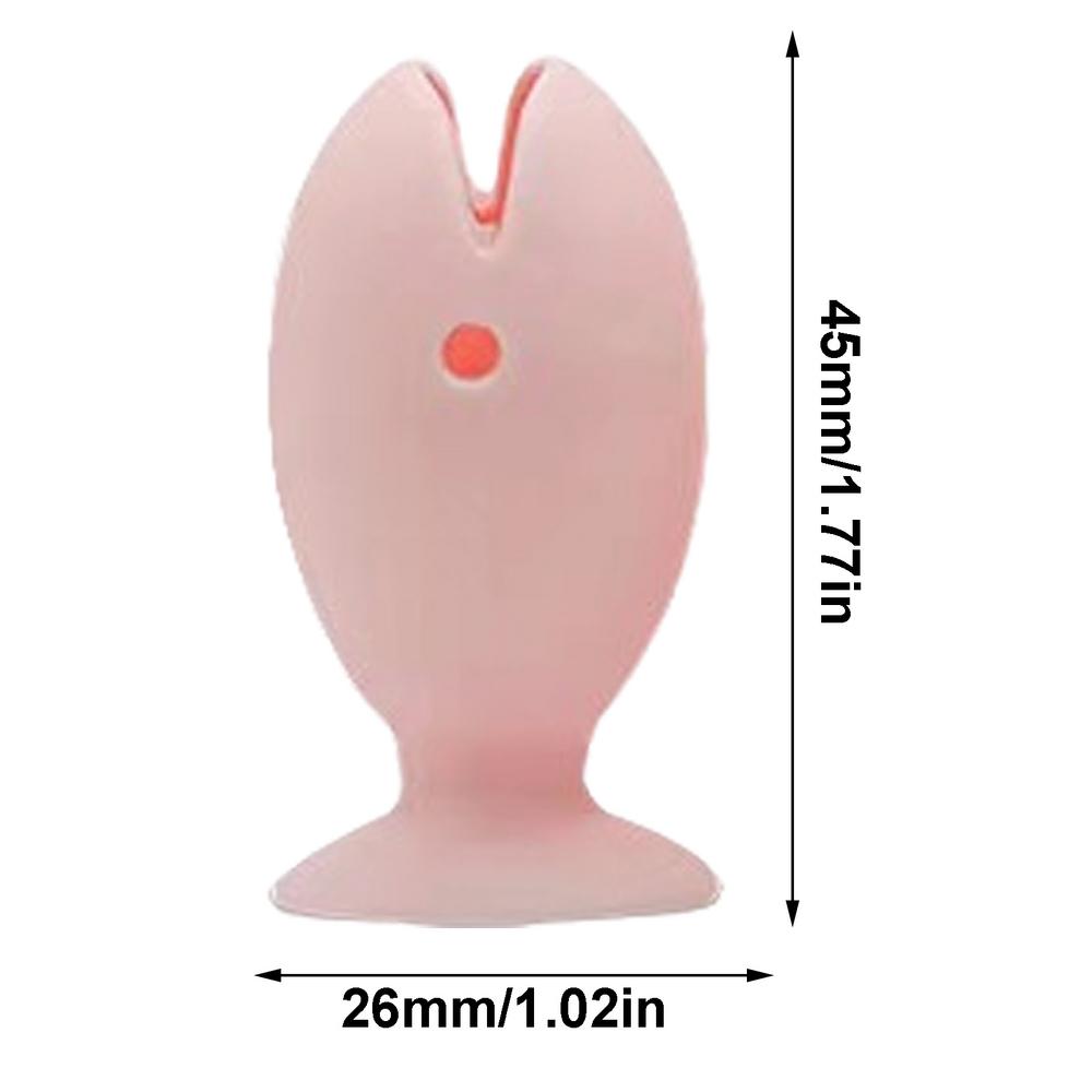 

Tooth Brush Stand Dustproof Silicone Fish Shape Toothbrush Stand Multifunctional Toothbrush Protective Cover With Suction Cup розовый