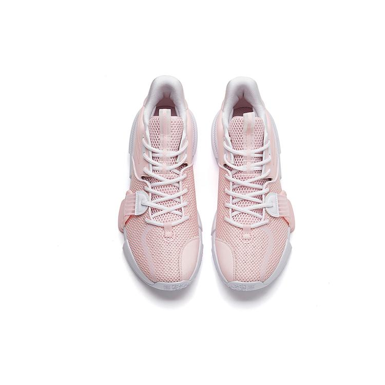 New Anta Craze 1 Anti Slip Wear Resistant Mid Top Performance Basketball Shoes Men's Pink White 112221618-5