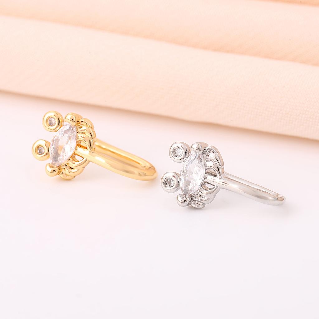 Crab Nose Stud Funny Cute Animal U-Shaped Nose Clip Female Trend Creative No Punching Nose Ring
