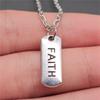 Strip Letter Initial Tags Pendant Antique Bronze Metal Men Collar Necklace New Arrival Gift