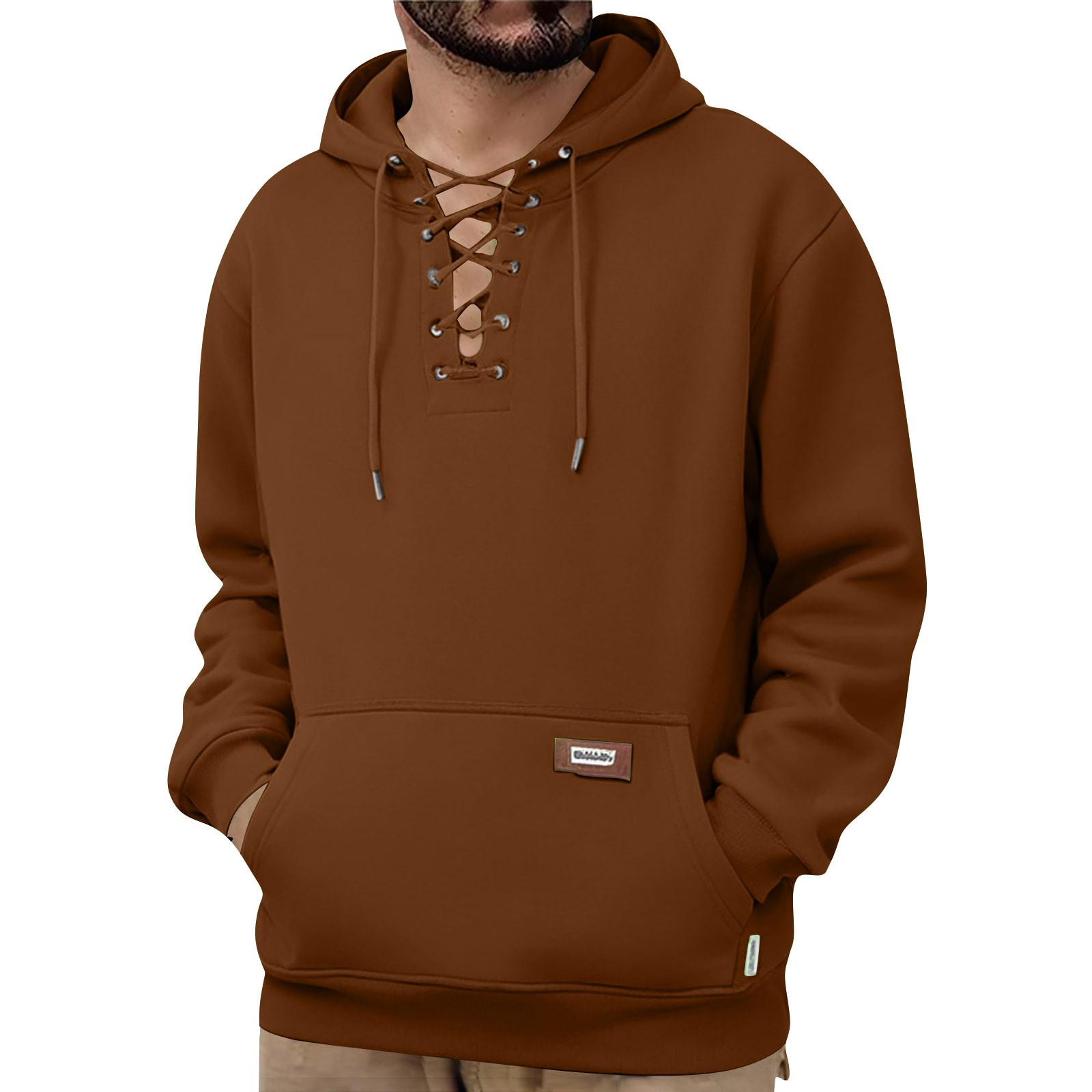 

Спортивный костюм с капюшоном, унисекс, одежда для бега, пуловер с длинными рукавами, толстовка с капюшоном M кофейный