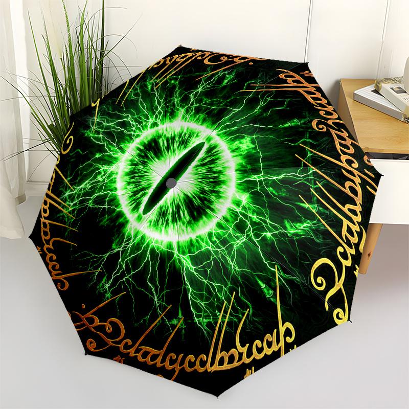 

Green Eye of Sauron Wall Decal Lord of the Rings Decor Umbrella, Portable 3 Fold Compact Umbrella for Men & Women, Valentine s Day Mother