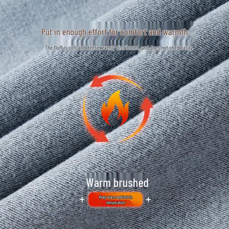 Montagut Men's Wool Blend Warm Straight-Leg Jeans