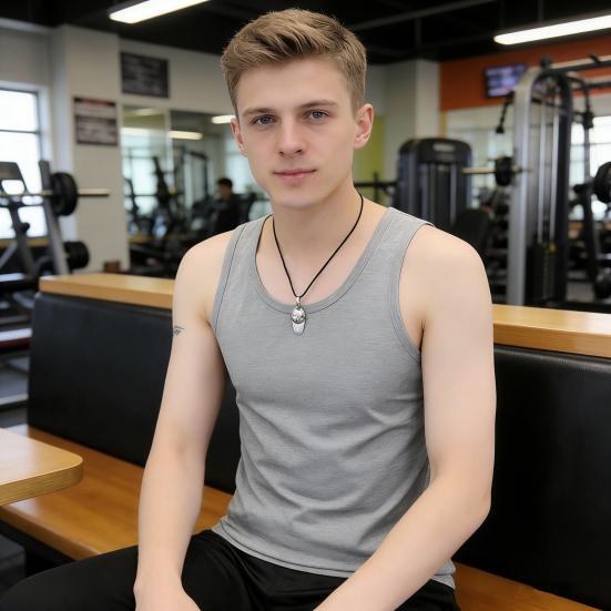 Herren Weste Sommer Ärmellos Rundhals Schlank Passend Tanktops Einfarbige Sport Fitness Camisole Täglich