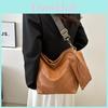 Aesthetic Retro Commuter Bucket Bag Unique Street Style Large Capacity Bag Women Coffee