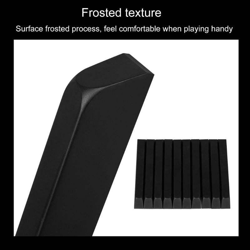 10Pcs Piano Keytops Replacement Black Key Piano Plastic Black Keys Piano Repair Parts Accessories Easy Installation