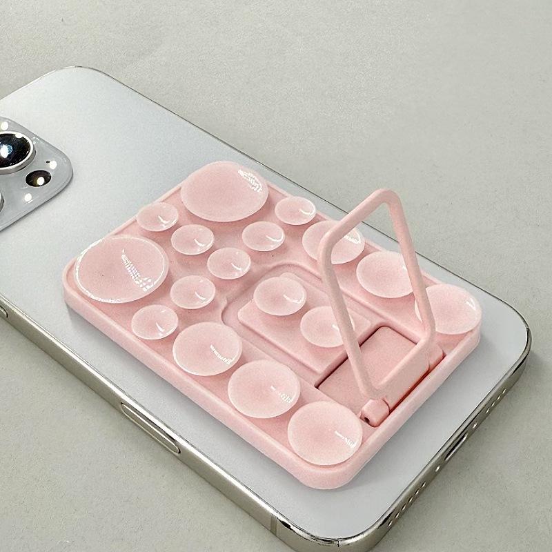 Multi-Functional Silicone Folding Suction Cup Phone Stand & Anti-Slip Back Sticker