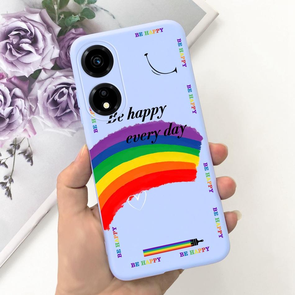 

For Honor X5 Plus Case WOD-LX1 WOD-LX2 Cute Flower Love Pattern Candy Color Soft Silicon Phone Back Cover For Honor X5Plus 4G Honor X5 Plus