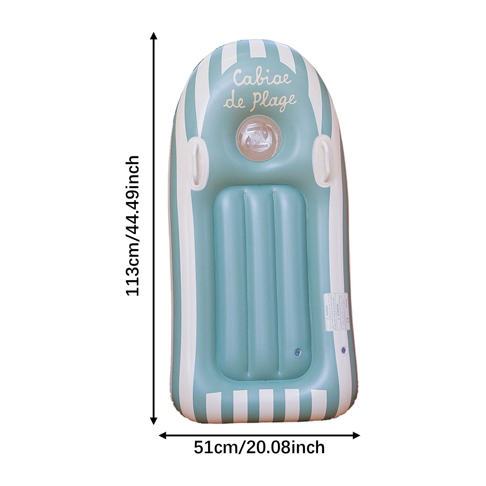 

Inflatable Surfboard PVC Surf Body Board with Handles Water Fun Game Accessories for Beach Party Water Entertainment синий