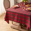 Red And Green Plaid Tablecloth Cotton And Linen Art Table Cloth Christmas Party Decorative Cloth Rectangular Tablecloth Cover Cloth