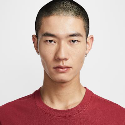Nike T Shirts Men's Burgundy Crew Neck Moderate