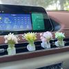 Set Of 4 Cute Flower Bouquet In Glass Vase Car Air Freshener Vent Clips, Mini Artificial Flowers For Car Air Vent Decoration, Auto Interior Dash