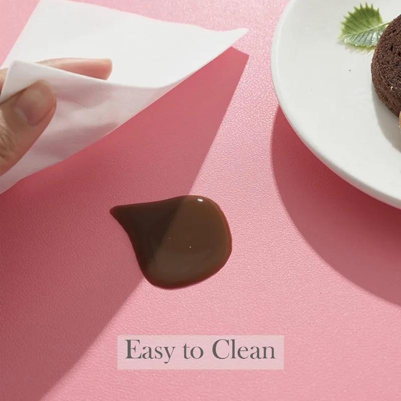 1pc PU Placemats Dining Table Waterproof Heat-Resistant Non-Slip Table Mat Nordic Style Cup Mat Washable for Dining
