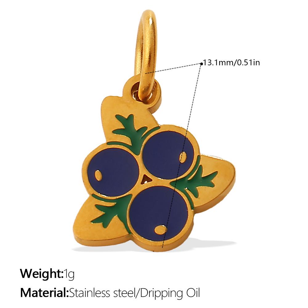 Colorful Pineapple Lemon Pendant with Drip Oil Finish