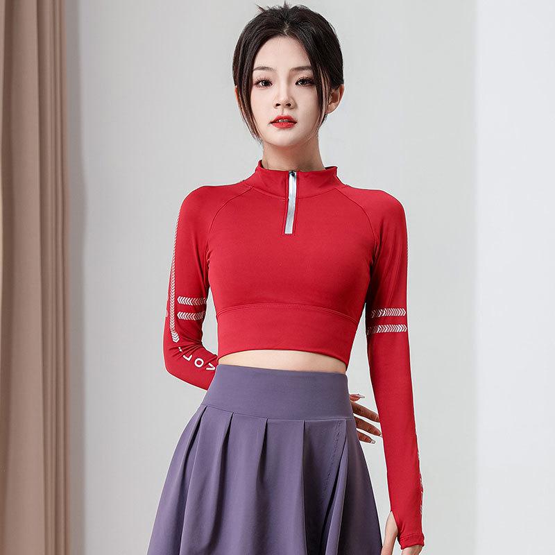 

Женский спортивный комплект высокого класса, быстросохнущий: Топ с длинным рукавом, юбка и брюки для йоги, бега, бадминтона, фитнеса, пешего туризма S