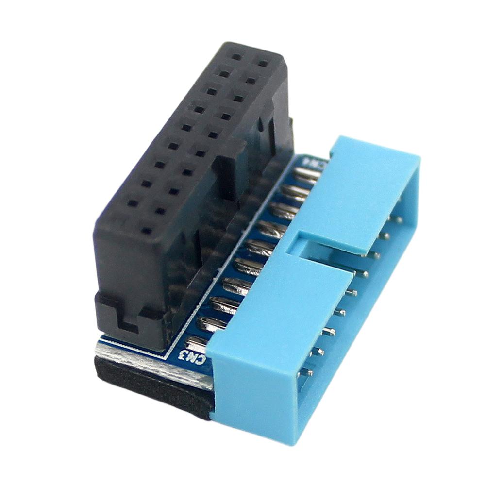 USB 3.0 19pin 20pin Male To Female Extension Adapter Angled 90 Degree for Motherboard Mainboard Connector Socket