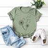 Summer Round Neck Dandelion Printed Top Fashionable Casual Pure Cotton Short Sleeved Women's T-shirts