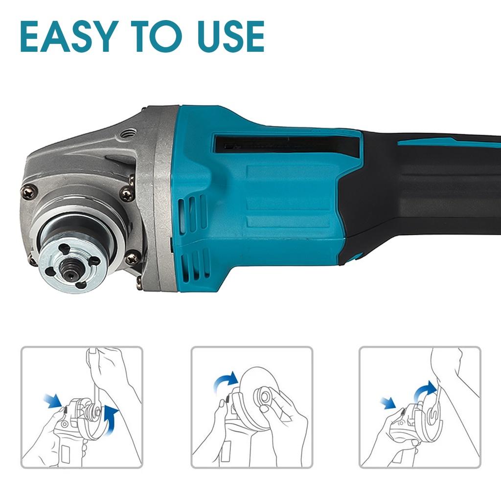 2000W Speed Brushless Car Polisher Angle Grinder Variable 688VF Car Waxing Polishing Machine For 18V Battery 2 IN 1