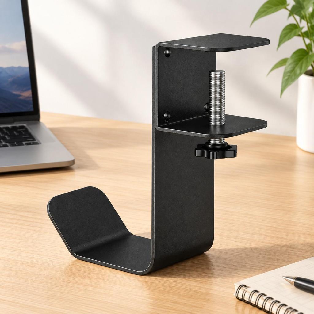 Cast-Iron Desk Hanger with Clamp Multi-Use Desktop Hanging