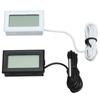 2Pcs Electronic Digital Thermometer Thermostat Temperature Meter 2s Refresh with Probe(Black White )