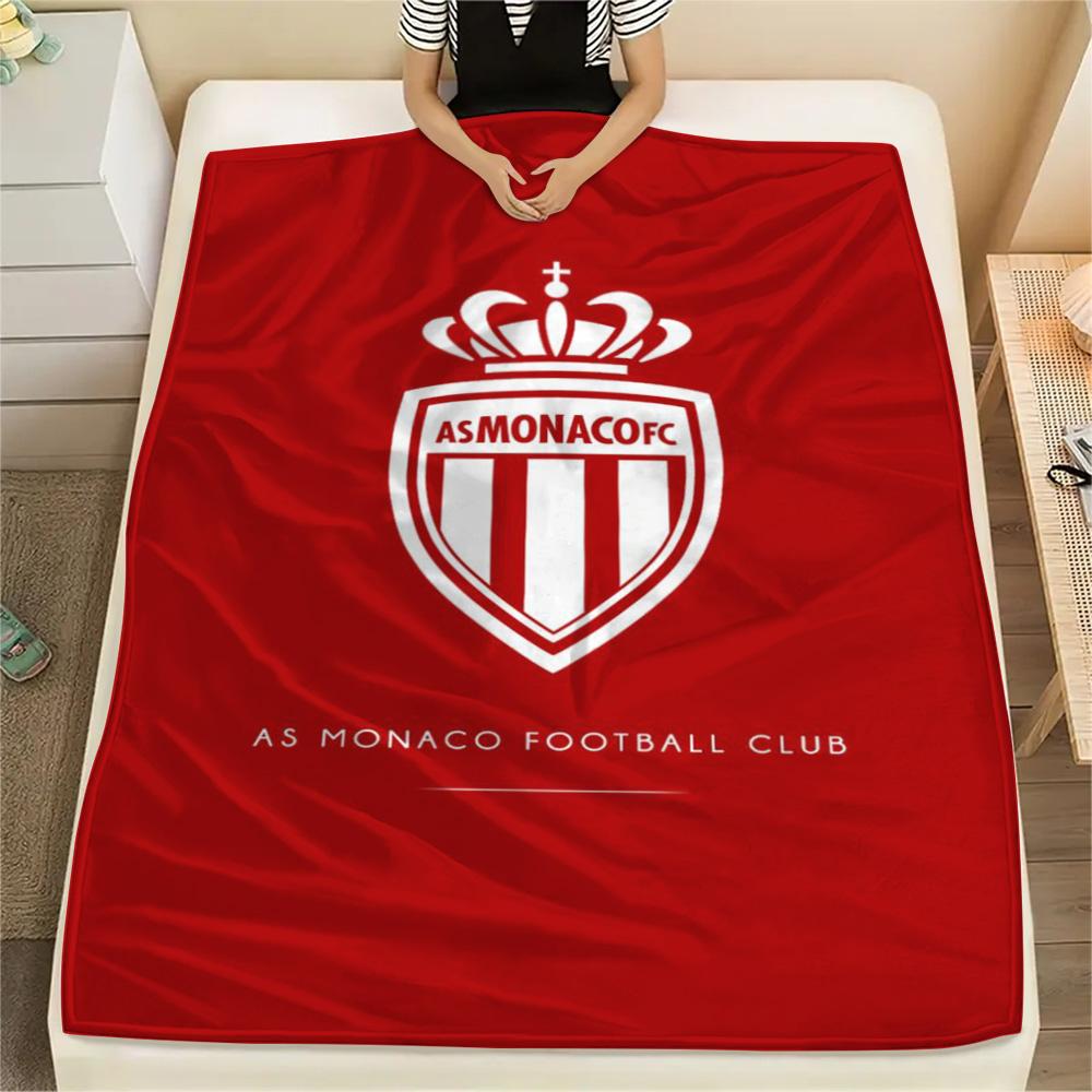 1Pc AS Monaco Print Flannel Blanket High Quality Warm Comfortable Cover for All Seasons Perfect for Gifts Home Decor
