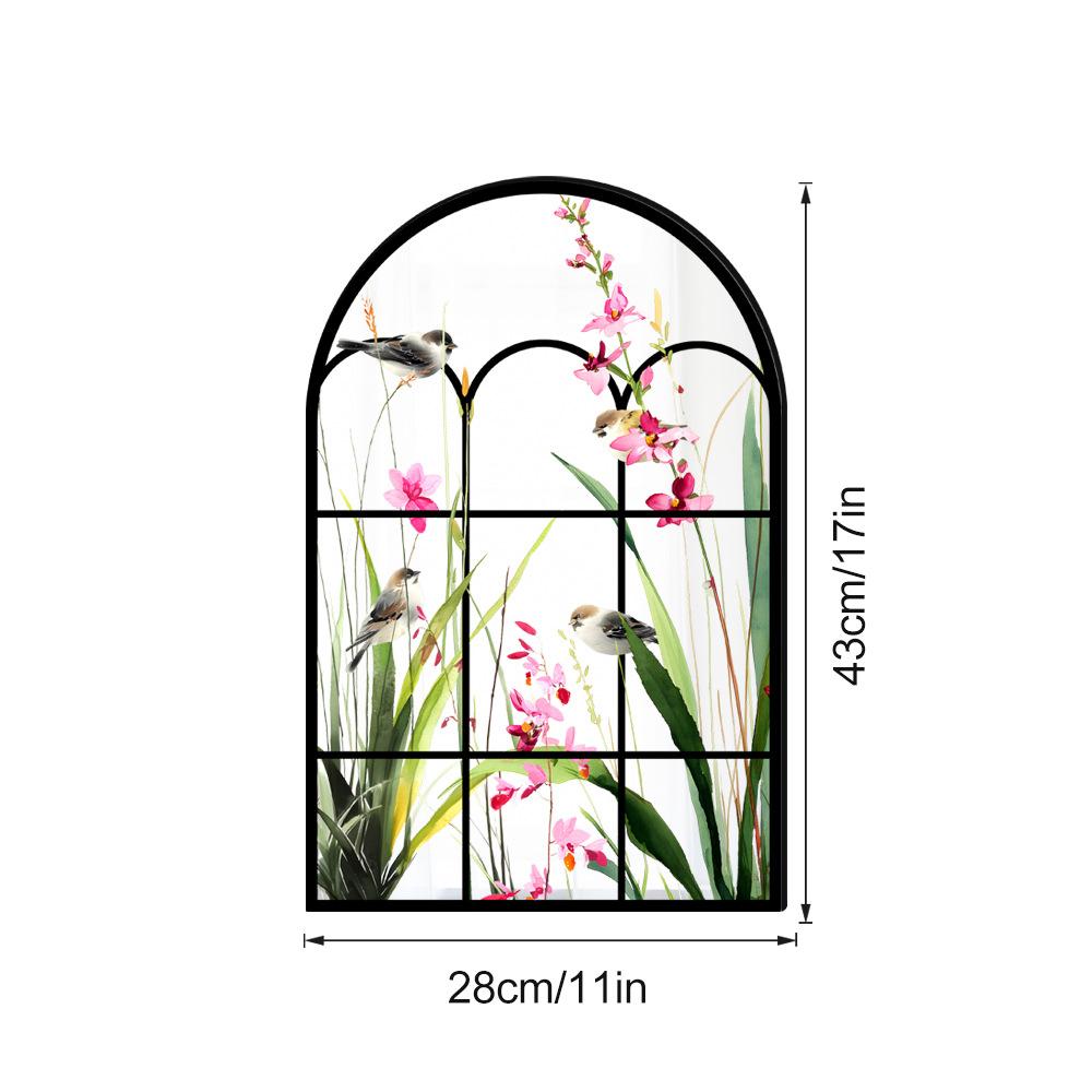 28x43cm Acrylic Arched Window Wall Mirror Wall Decorative Mirror Windowpane Arch Mirror for Bathroom Farmhouse Vanity Room Decor