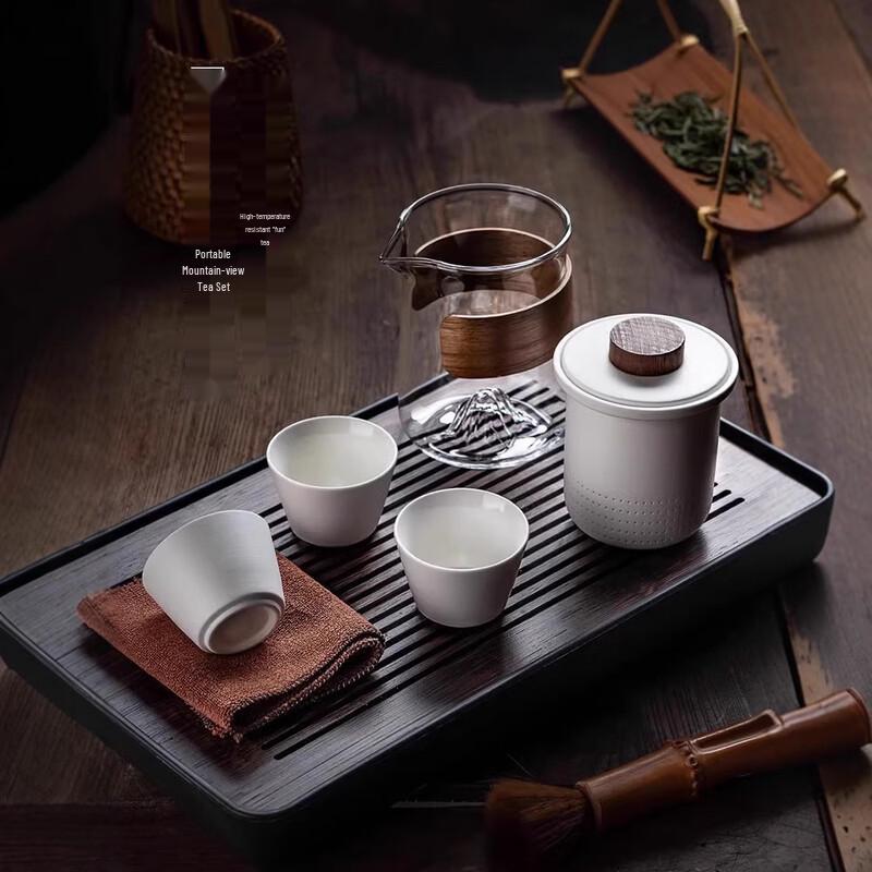 Yuzhuxun Nordic Glass Travel Tea Set
