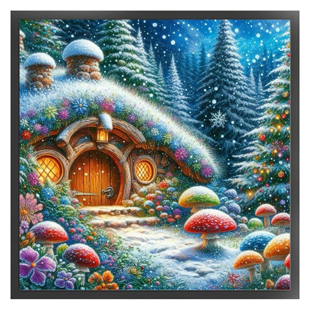 

Комплект наклеек из Öko-Baumwolle 11 CT berucktes Hobbit-Haus-Kreuzstichset 1